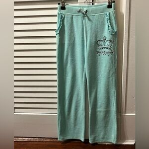 NEW Juicy Couture Girls Blue Velour Pants NWT Size 8